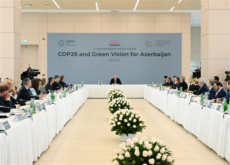 Ильхам Алиев принял участие в международном форуме «СОР29 и Зеленое видение для Азербайджана» - ФОТО - ВИДЕО